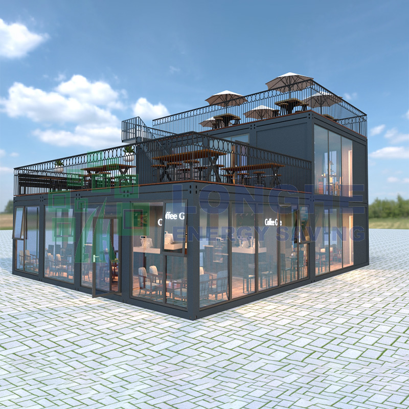 Longhe Container House Supplier Prefab Houses Modern Container Coffee Shop Restaurant