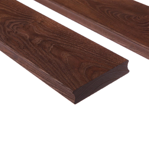Ash Carbonized Wood Paneling for Interior Walls Solid Thermowood Floor Decoration